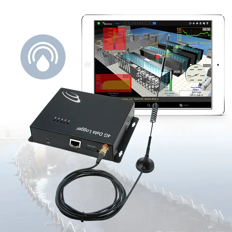 4G Ethernet Modbus wireless analog 4-20 ma water pressure data logger remote data monitoring