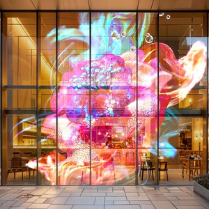 Ultra-sottile trasparente LED Display Roll di fabbrica pubblicità Videotron Digital Signage parete flessibile vetro trasparente LED schermo - Product Image 4