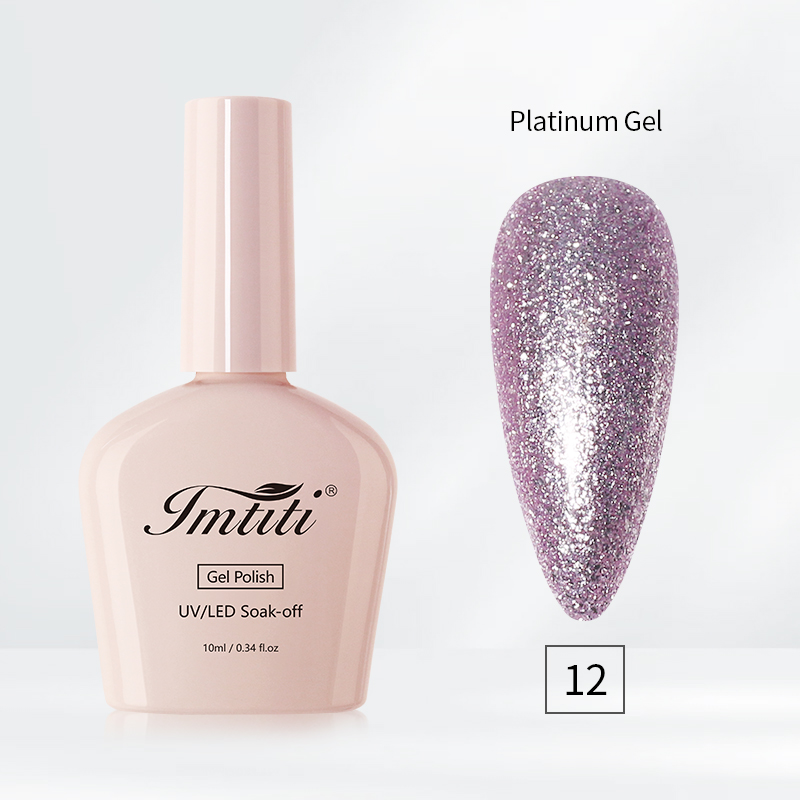 Gel pailleté platine 12#