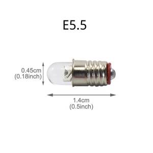 E5 E5.5 หลอดไฟ LED สกรูหลอดไฟนีออนขนาดเล็ก 12V-14V รถไฟเปลี่ยนหลอดไฟขนาดเล็ก - Product Image 3