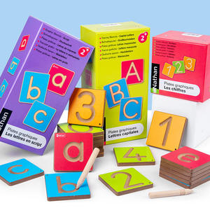 Educational <strong>Toy</strong> Wooden Groove Blind <strong>Writing</strong> and Calligraphy Board Kids Numbers and Letters Learning Board - Product Image 4