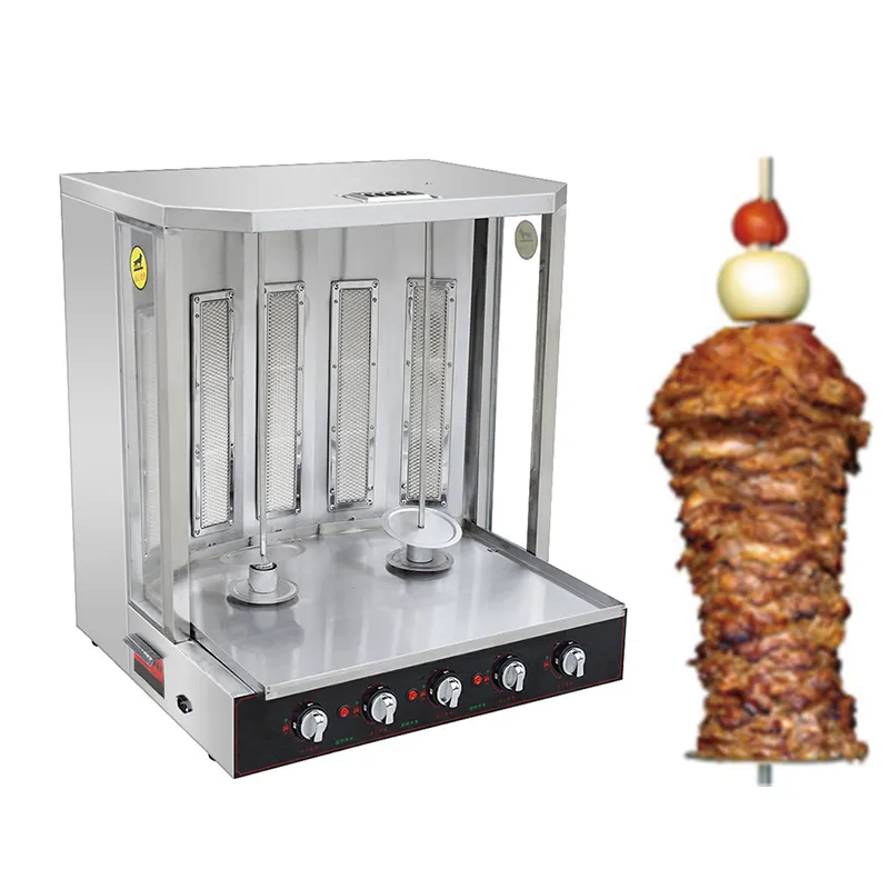 Máquina para hacer productos cárnicos de mesa Turquía Doner Kebab que hace la máquina eléctrica/Gas Shawarma