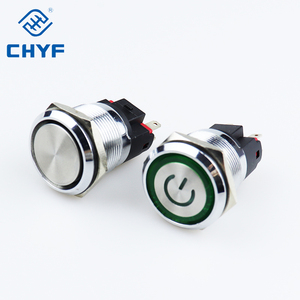Interruptor de botón de metal personalizado de 16/19/22mm luz LED de arranque/parada impermeable para coche/niebla/motocicleta 12V 24V negro/plata 3A máx. - Product Image 6