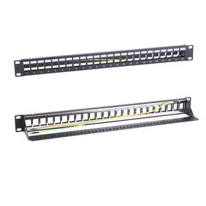 24端口1u 19 "机架安装Stp屏蔽光纤配线架Cat6 Utp/Stp网络配线架 - Product Image 1