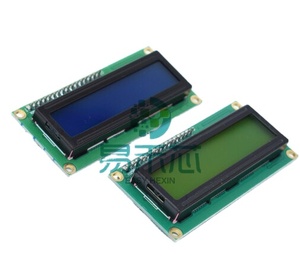 LCD1602 1602 Módulo controlador de pantalla LCD de 16x2 caracteres Retroiluminación azul con cabezal de PIN de soldadura - Product Image 1