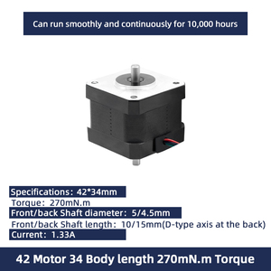 Umot 24h nhanh chóng vận chuyển độ chính xác cao 0.27nm/0.38nm/0.5nm/0.8nm <span class=keywords><strong>Nema</strong></span> 17 42mm lai động cơ bước 1.8 độ động cơ bước giá rẻ - Product Image 5