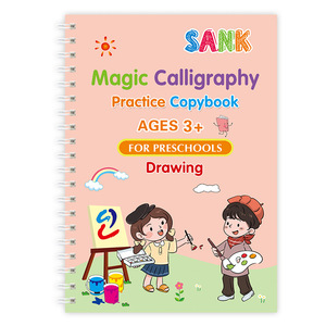 Yeni oluk sihirli kaligrafi çizim eğitim seti sınır ötesi okul öncesi geçiş betiği 5-7 yaş arası çocuklar için kağıt - Product Image 2