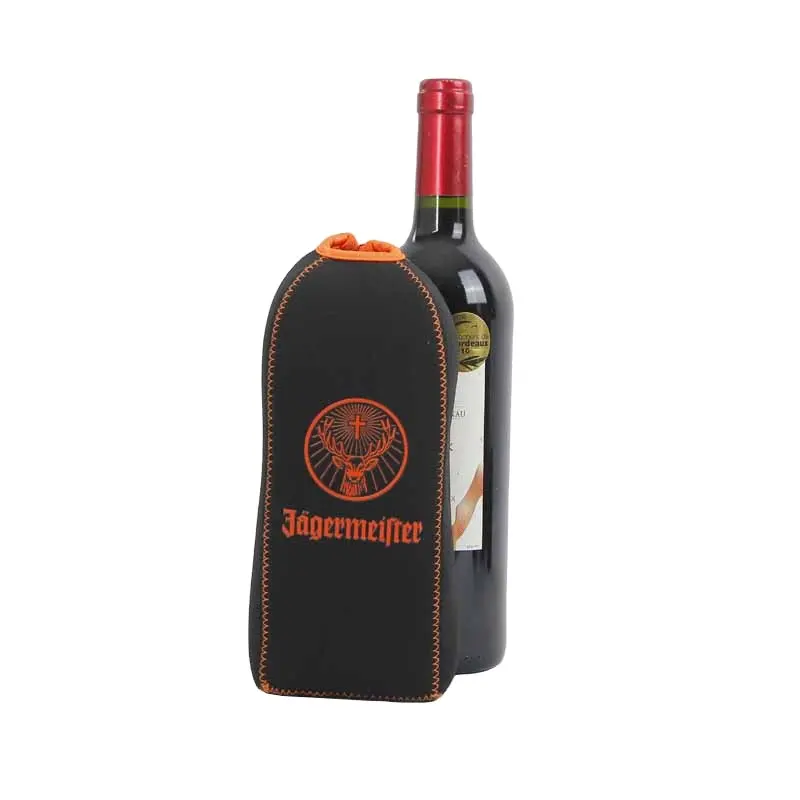 Top quality single cooler bag neoprene wine bottle cooler bag for High-grade red wine