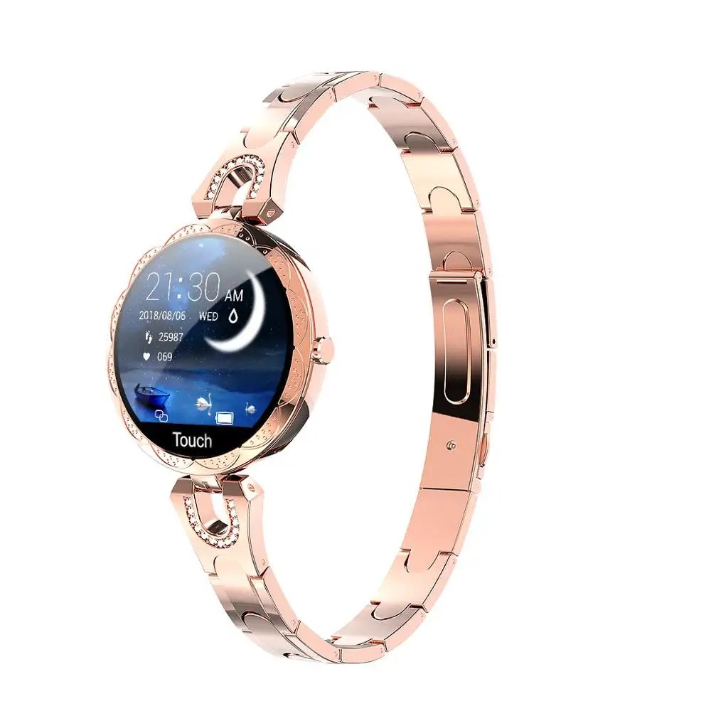 Bracelet connecté Ak15 pour femmes, montre intelligente, smartwatch, moniteur de fréquence cardiaque et de sommeil, podomètre, Android, OEM, ODM, tendance