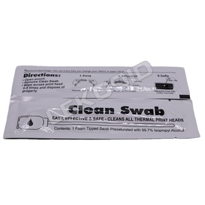 Evolis מדפסת A5003 headclean ניקוי ערכת עם IPA עצמי רווי אלכוהול קצף ספוגית