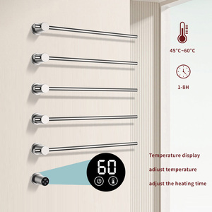 Thép không gỉ lõm điện khăn ấm nóng với IPX4 không thấm nước và 4 thanh cho khách sạn biệt thự căn hộ phòng tắm - Product Image 4