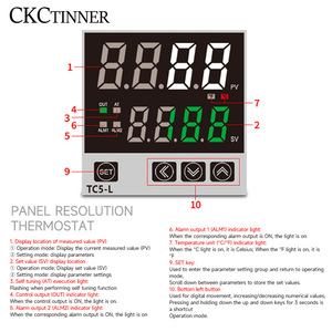 TC5 <strong>PID</strong> <strong>Temperature</strong> <strong>Controller</strong> K TYPE 220VAC Intelligent Multifunctional Automation Thermostat Relay / <strong>SSR</strong> <strong>Output</strong> - Product Image 6