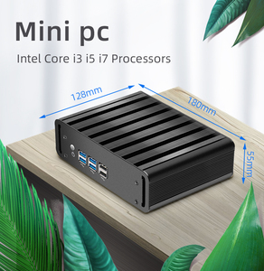 Fansız Mini PC Core i3 4010U i5 i7 mikro kişisel masaüstü bilgisayar Barebone Computador compuateur WIFI VGA 8USB - Product Image 2