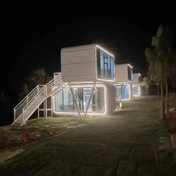 Hızlı kurulum kapsül prefabrik ev mobil otel genel ulaşım