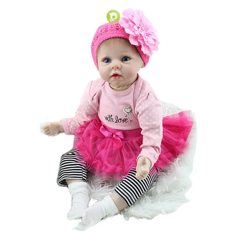 Realistica bambola reborn 55cm 22 pollici real look baby soft vinyl silicone baby dolls