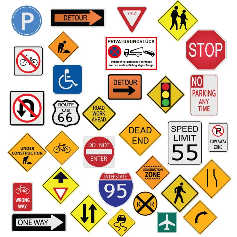 Señal de límite de velocidad de estacionamiento en carretera de tráfico, señal de advertencia de Estacionamiento seguro, señal de tráfico, señal de prohibición de carretera