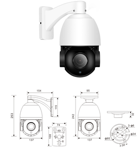 Hik กล้อง PTZ POE 8MP 4K ใช้งานร่วมกันได้,กล้องเครือข่าย IP ซูม20x ระบบเครื่องยนต์360องศา4.7-94มม. มองเห็นในเวลากลางคืนตรวจจับมนุษย์ - Product Image 2
