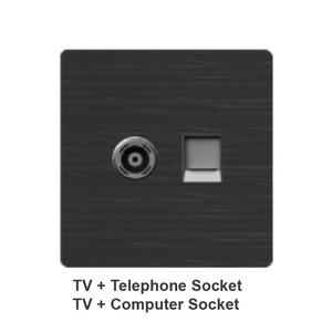 Dimmersc halter Typ 86 Wand Netzwerk kabel Schalter Buchse Haushalt Kabel geschlossen und Glasfaser Netzwerk Panel TV-Computer - Product Image 2