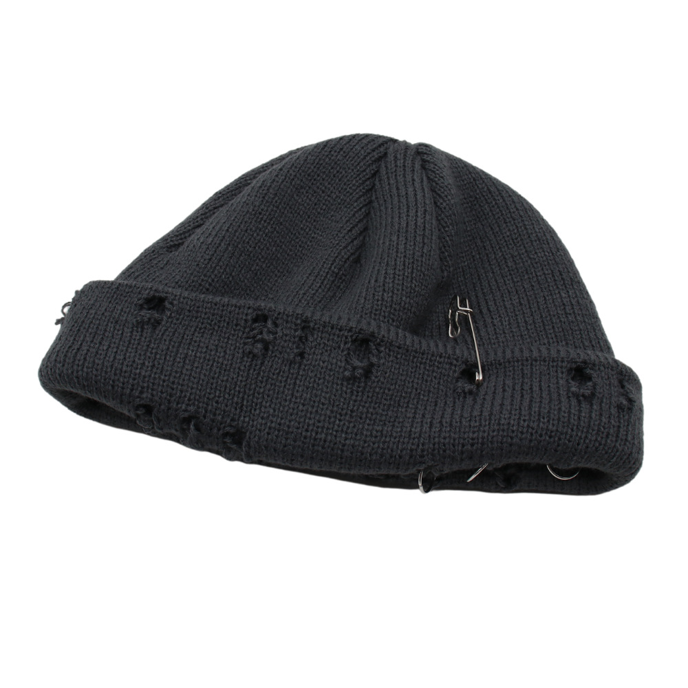 Dark grey (knitted with pins)