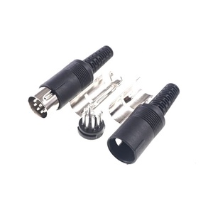 262 derece 8 Pin DIN erkek fiş başlığı tel lehim Up dairesel itme-çekme güç konnektörü işlenmiş İletişim kablosu montaj - Product Image 3