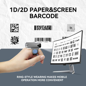 NETUM RF Mini Wearable RFID BT Wireless Ring Barcode Scanner Portable 1D 2D QR Code Reader Finger Scanners <span class=keywords><strong>for</strong></span> Stock Management - Product Image 2