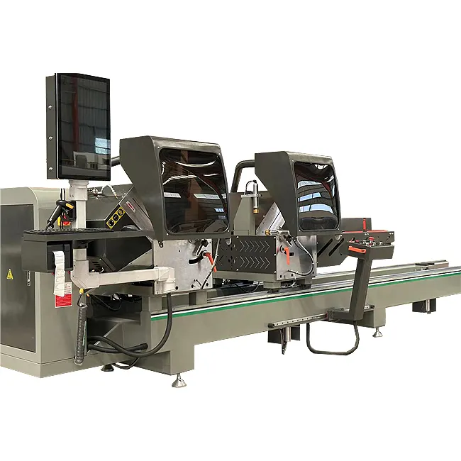 Tự động CNC đúp Head nhôm cắt Saw máy cửa sổ và cửa Máy làm