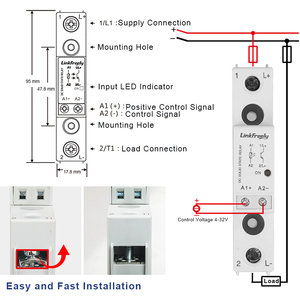 · Scheda modulo relè a stato solido 10A DC DC 4V 5V 12V 24V 32VDC uscita ingresso 1-60V DC controllo tensione relè SSR remoto - Product Image 3