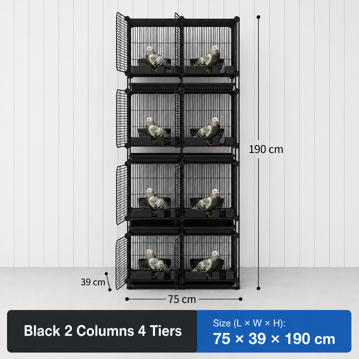 8 grilles 75*39*190CM