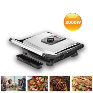 Dumansız elektrikli izgaralar İşlevli barbekü biftek Panini makinesi elektrikli temas kolay kullanım güvenliği uygun ev - Product Image 5