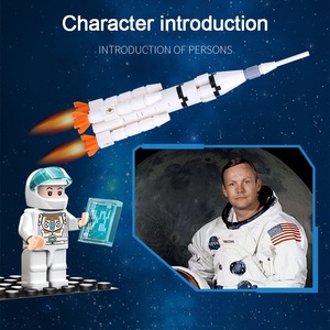 76pcs Science Toy Bricks DIY Assembling <strong>Building</strong> Blocks Shuttle Rocket Launch Satellite Space Toys Aerospace Theme Blocks Toy