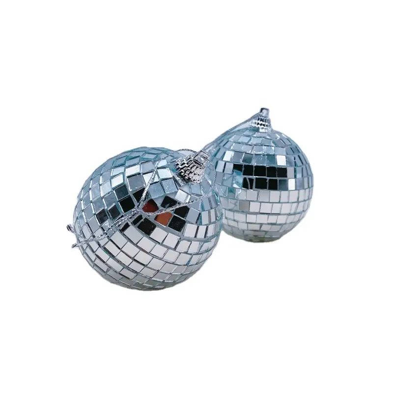 DIY glass mirror christmas ball & tree ornaments self adhesive mirror glass ball christmas