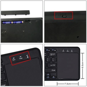 Miniteclado Multimedia Inalámbrico de 2,4 GHz, 3 LED de Color, con panel táctil incorporado de gran tamaño, ratón para PC, Google, Smart TV - Product Image 3