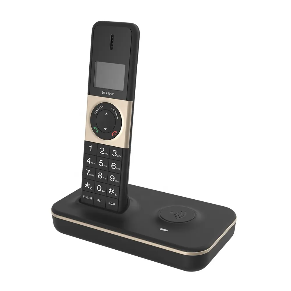 Telefone sem fio portátil DECT 6.0 de baixo custo Telefone digital sem fio por atacado