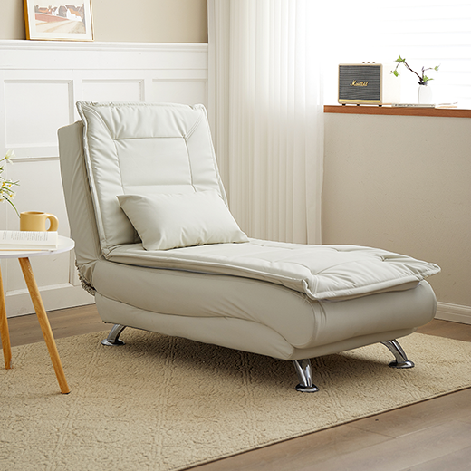 Modello Cat Scratch Tech in pelle beige-elettrico con cuscino