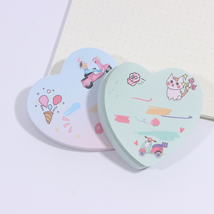定制个性化设计印刷心形方形备忘录便签本便签本可贴 - Product Image 1