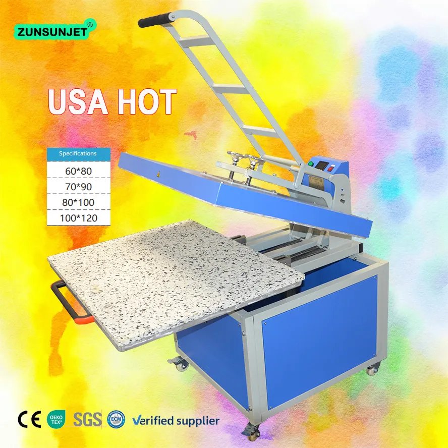 high quality multifunction large heat press machines 80x100 pull out commercia