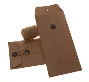 Конверты из крафтовой бумаги с завязкой на шнурке - Product Image 4