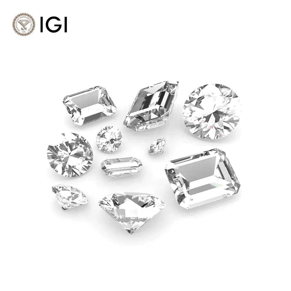 GIA IGI certificado CVD diamante sintético suelto corte elegante colorido laboratorio cultivado diamante rubí laboratorio cultivado diamante