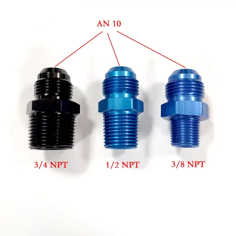 3/4NPT 남성 호스 피팅, 고무 O-링으로 양극 처리 된 알루미늄, 파이프 어댑터, JIAX wholesales