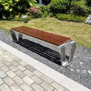 Tùy chỉnh rắn gỗ công viên băng ghế dự bị thép không gỉ ngoài trời còn lại băng ghế dự bị với thiết kế hiện đại cho cộng đồng phòng tập thể dục điểm danh lam thắng cảnh - Product Image 3