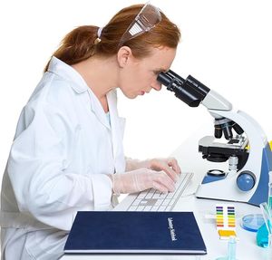 Laboratorio Notebook laboratorio quadruplo scienza libro di laboratorio con pagine a griglia numerate pagine e sommario per la chimica - Product Image 3