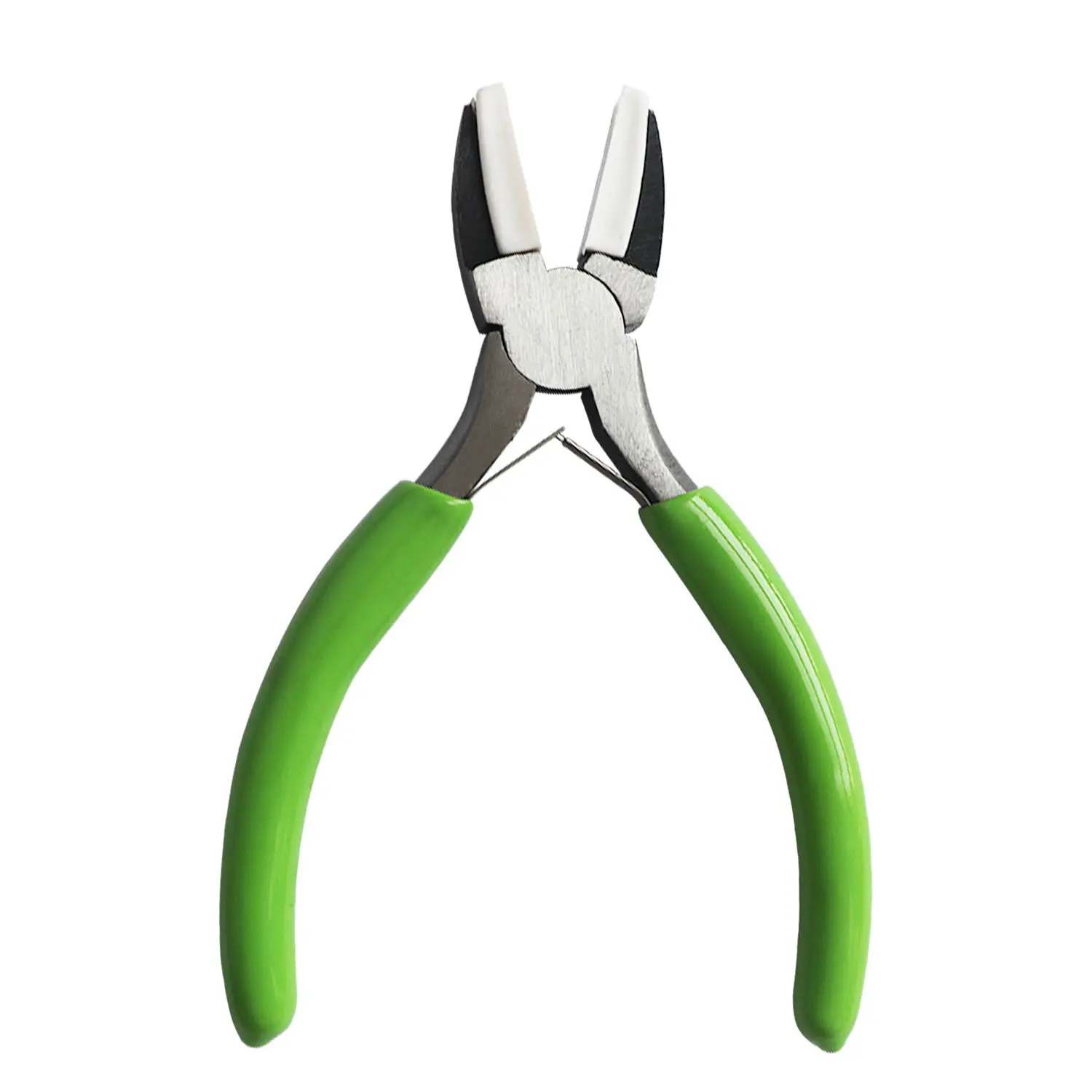 Mini jewelry making tongs with insulated clip