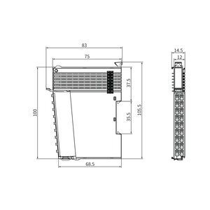 Inovance-Módulo de entrada de 4 canales, sistema de control de procesos de automatización industrial certificado por UL RS485, nuevo - Product Image 2
