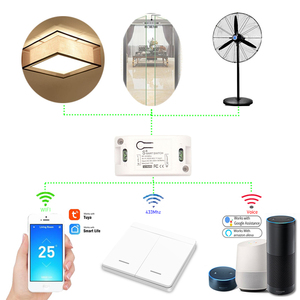 图雅迷你Wifi智能开关墙壁开关控制定时器无线开关智能生活自动化兼容Alexa谷歌主页 - Product Image 3