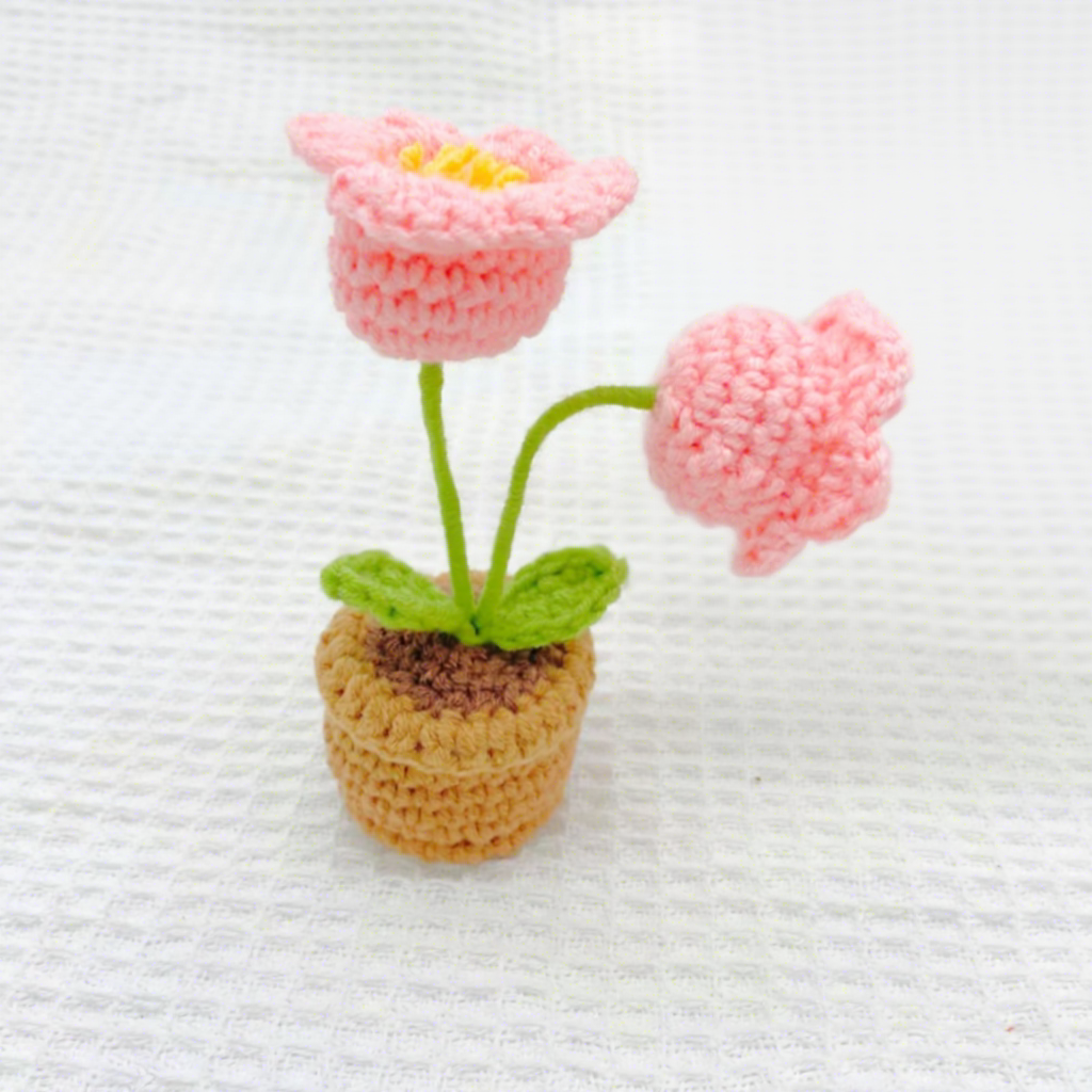 9 crochet knitted small port flower 12*5*5cm