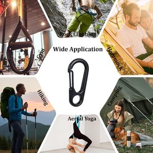 Tiny Alloy Clips Paracord Keychains Spring Loaded Lock Gate Carabiner Snap <strong>Hook</strong> Clip for Work Car Keys Ring Belt <strong>Loop</strong> Dog Tags - Product Image 6