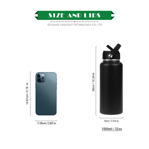 Du Lịch Đẹp Chai Nước <span class=keywords><strong>32</strong></span> Oz Phích Chai <span class=keywords><strong>Flask</strong></span> 1000Ml Thép Không Gỉ Cốc 1L Chân Không Chai Kim Loại <span class=keywords><strong>Flask</strong></span> Cho Nước Nóng - Product Image 4