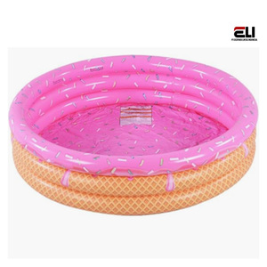 Nhỏ gọn 3-Ring Inflatable PVC hồ bơi cho trẻ em 148cm dia. X 36cm H thiết kế bền cho sân sau giật gân vui vẻ - Product Image 5