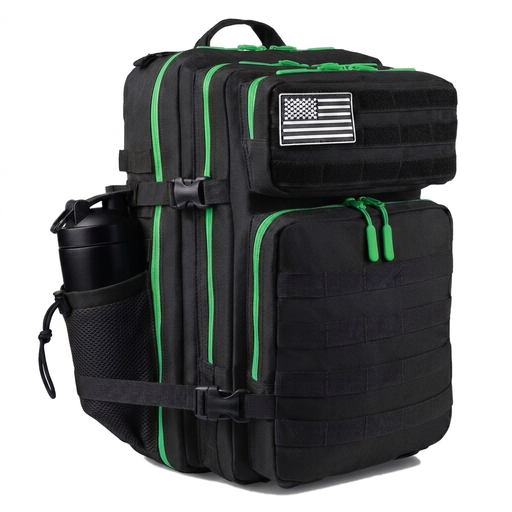 Black Green zip