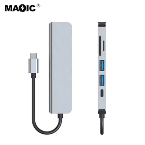 OEM Type C <strong>USB</strong> C 6 in 1 Ports Hub <strong>USB</strong> C <strong>to</strong> HDMI Monitor <strong>Adapter</strong> 4K Video <strong>USB2.0</strong> USB3.0 SD/TF PD <strong>3.0</strong> 6 in 1 Hub for PC Laptops - Product Image 3